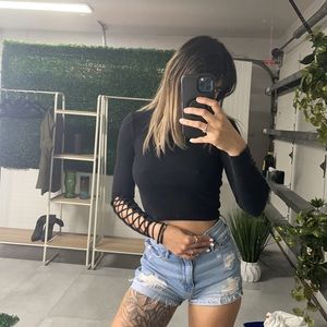 Black crop top